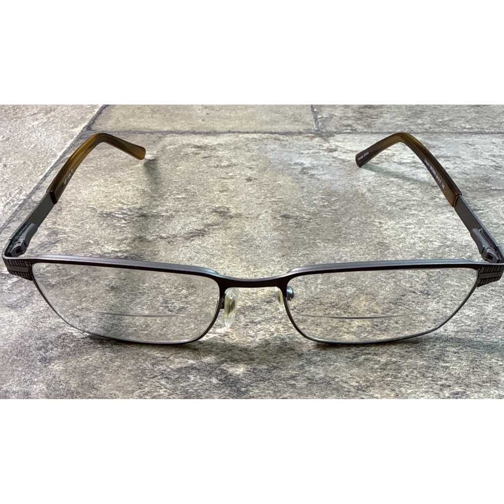 EIGHT TO EIGHTY Lincoln Brown Eyeglasses Frame Metal Spring Hinge 54-17-140-35mm
